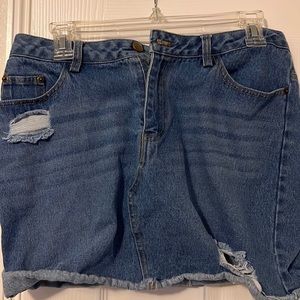 MIDI denim skirt